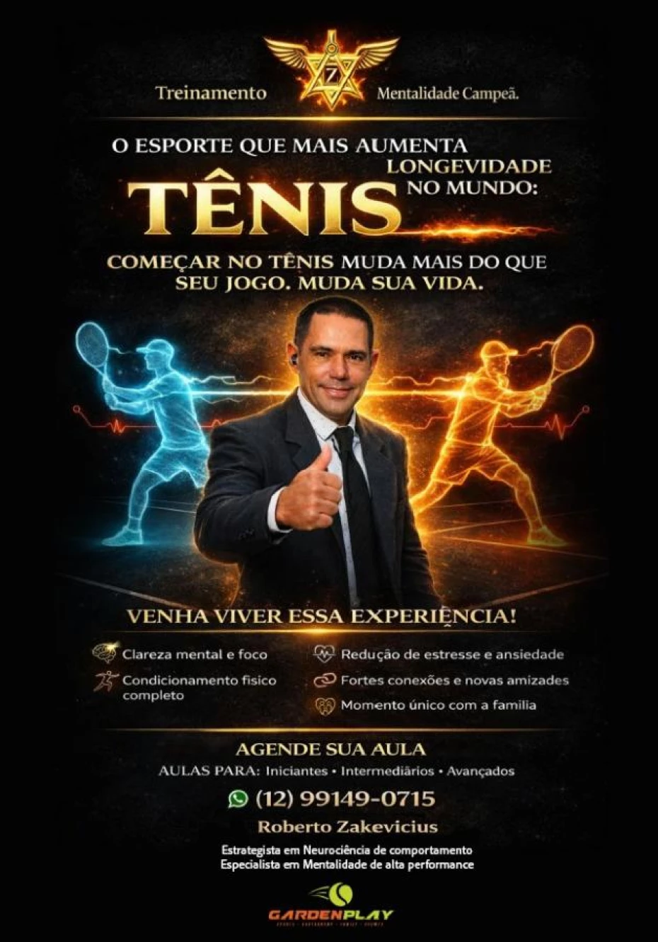 Foto 2:  — Roberto Zakevicius - Treinamento e Cursos de Tênis